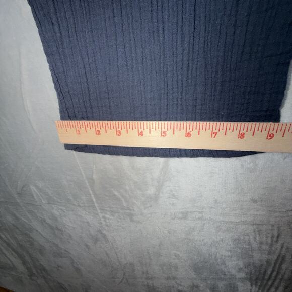 Quince Pants L Organic Cotton Gauze Straight Leg Black and Navy Lot of Two Pairs - Picture 15 of 16